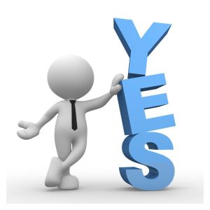 image of a cartoon outline standing beside a stack of letters that spell yes to show the Best Sales Prospecting Emails