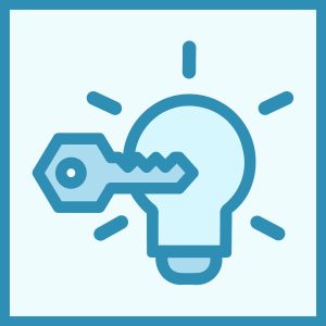 image of a lightbulb with a key inside to show the key takeaways and discipline