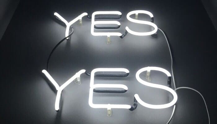 closing the sale is a series of "yeses".